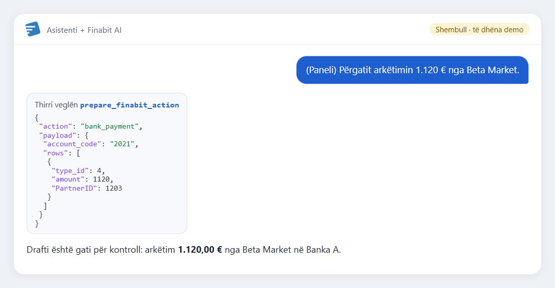 Shembull: (Paneli) Përgatit arkëtimin 1.120 € nga Beta Market.